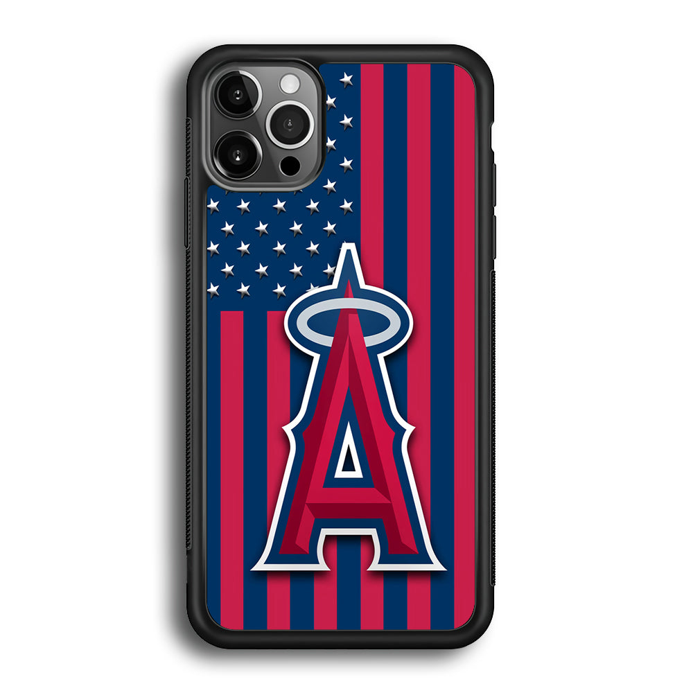 Baseball Los Angeles Angels MLB 001 iPhone 12 Pro Case-Phone Case-Rubber Black (2D Case)-Altracase