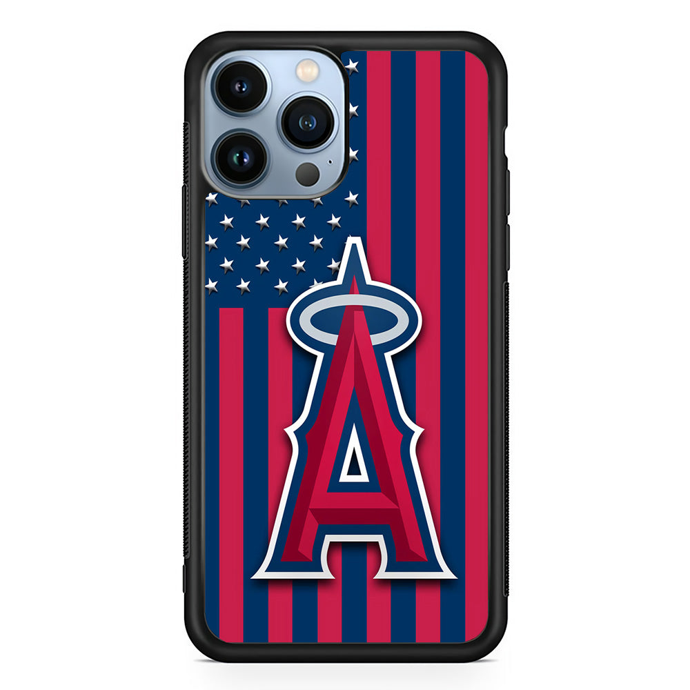 Baseball Los Angeles Angels MLB 001 iPhone 15 Pro Case-Phone Case-Rubber Black (2D Case)-Altracase