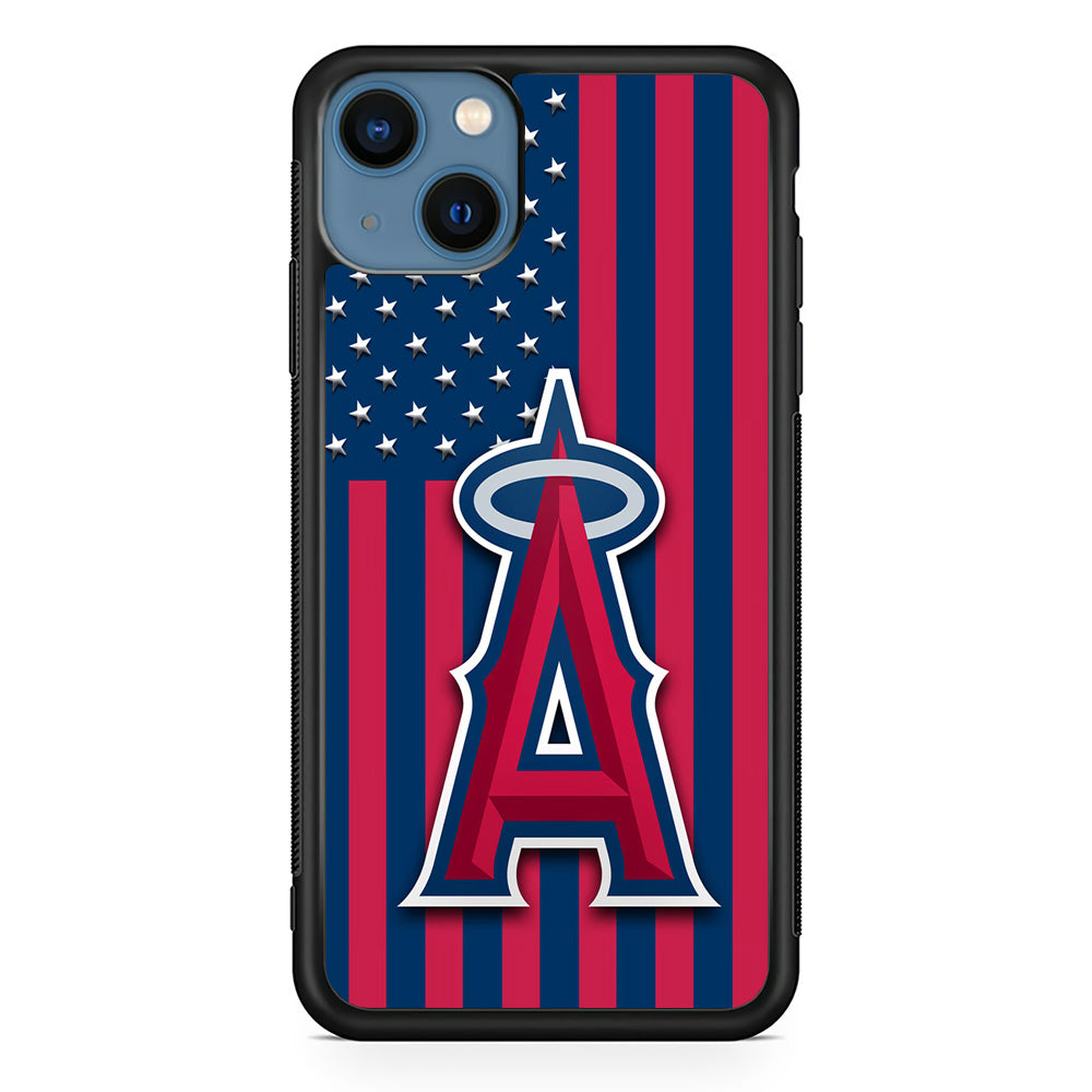 Baseball Los Angeles Angels MLB 001 iPhone 13 Case-Phone Case-Rubber Black (2D Case)-Altracase