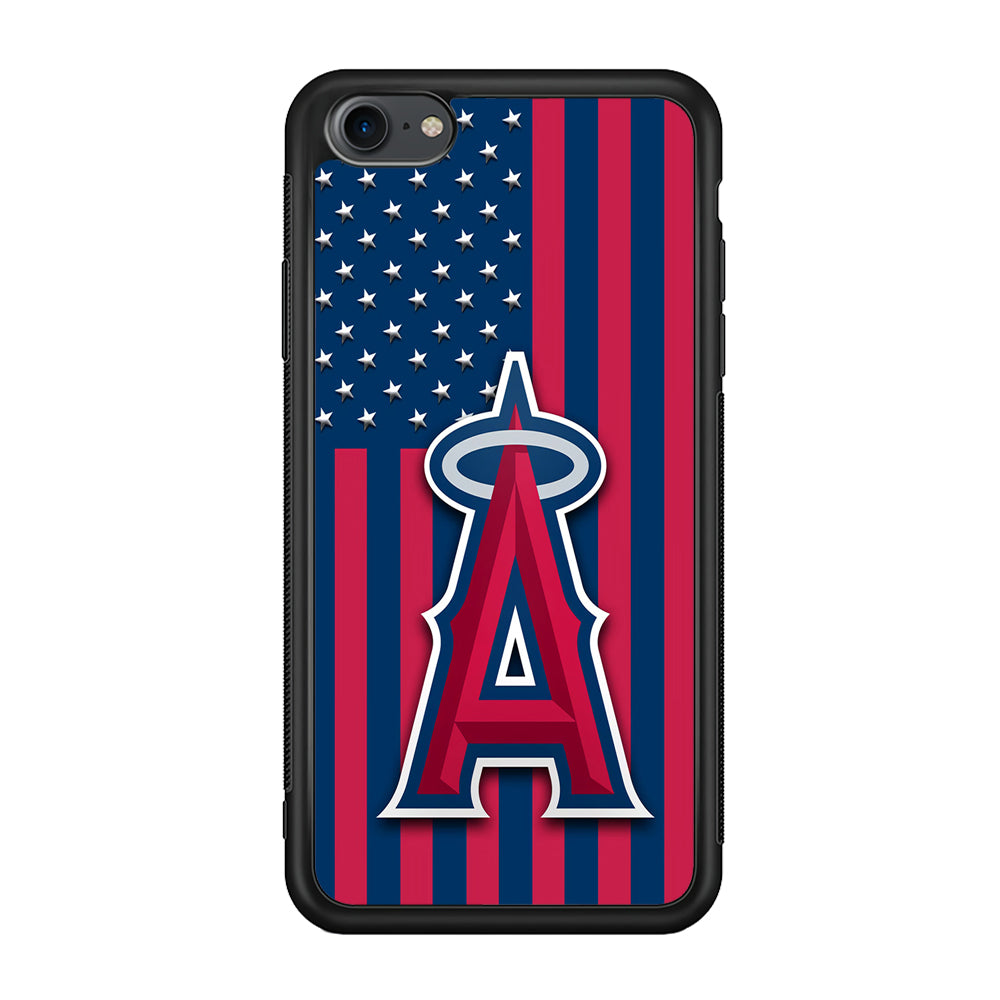 Baseball Los Angeles Angels MLB 001 iPhone 7 Case-Phone Case-Rubber Black (2D Case)-Altracase