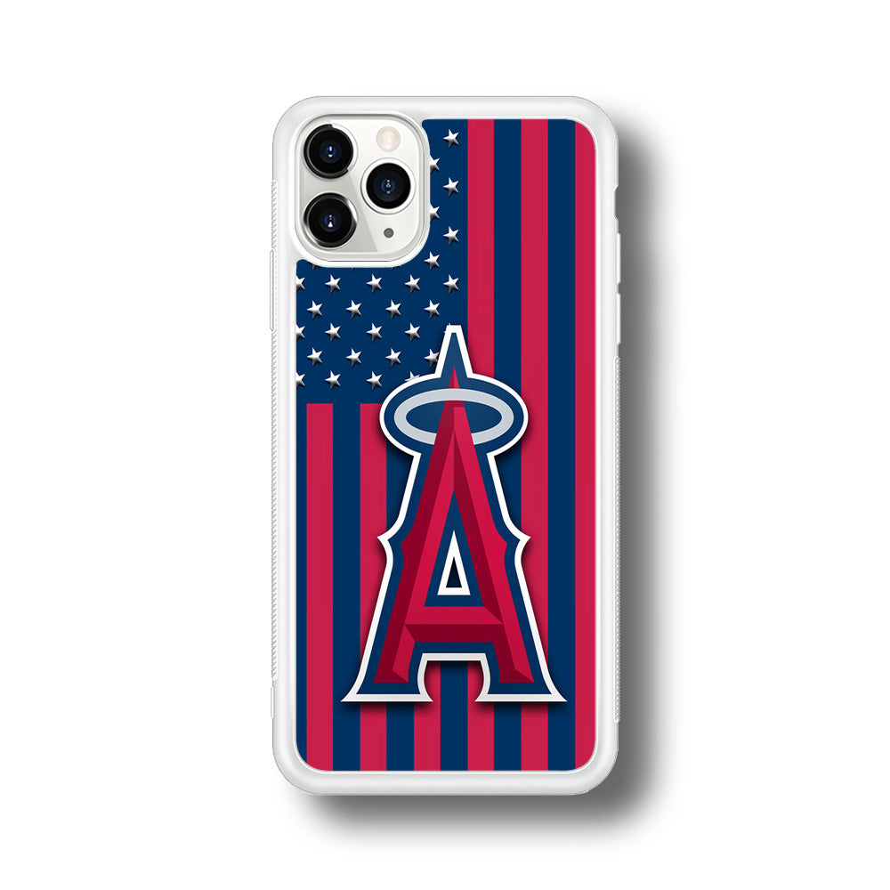 Baseball Los Angeles Angels MLB 001 iPhone 11 Pro Max Case-Phone Case-Rubber White (2D Case)-Altracase