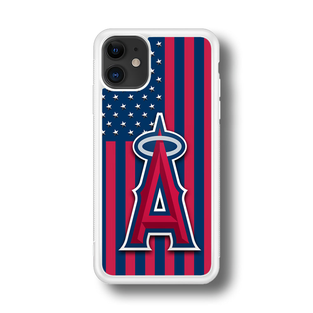 Baseball Los Angeles Angels MLB 001 iPhone 11 Case-Phone Case-Rubber White (2D Case)-Altracase