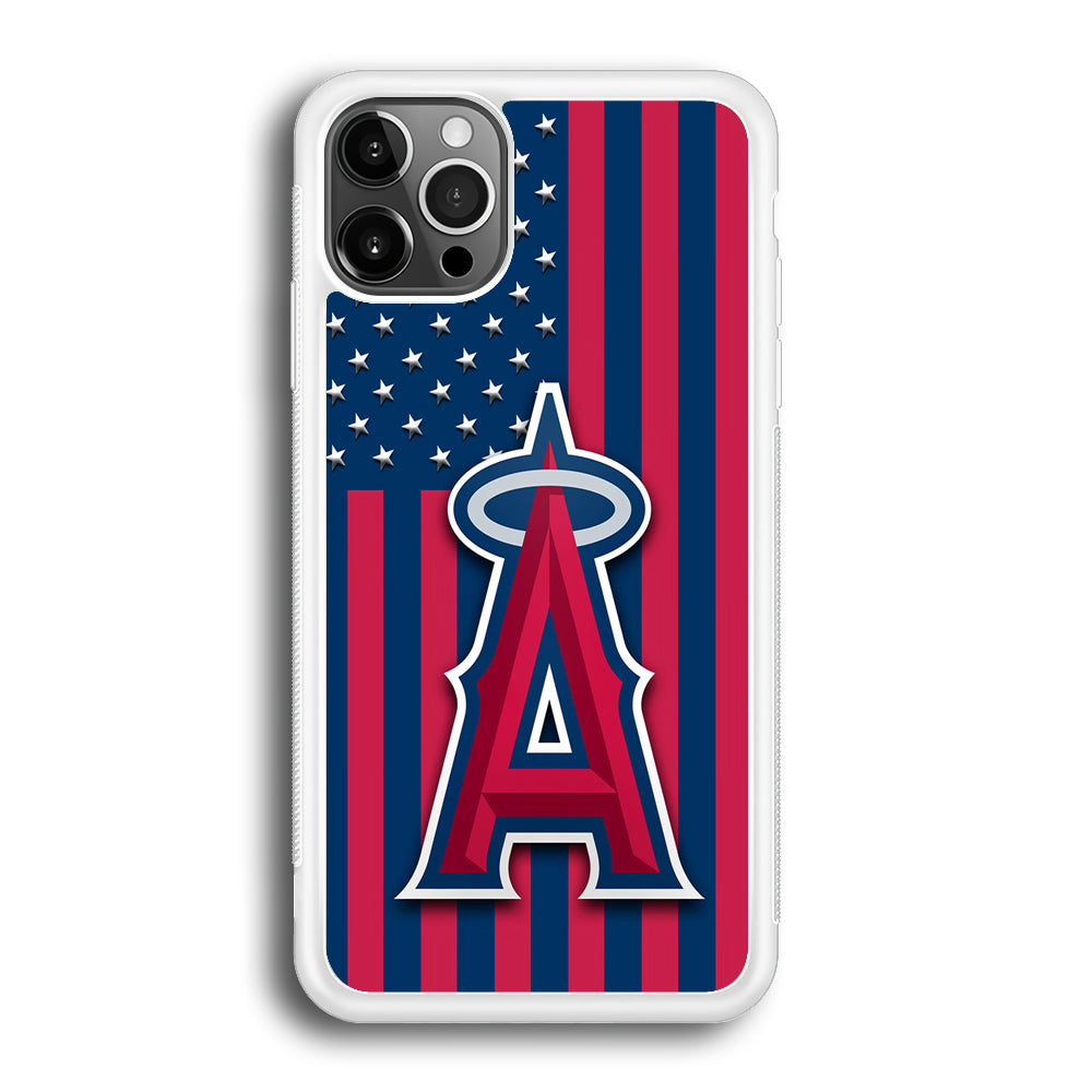 Baseball Los Angeles Angels MLB 001 iPhone 12 Pro Case-Phone Case-Rubber White (2D Case)-Altracase