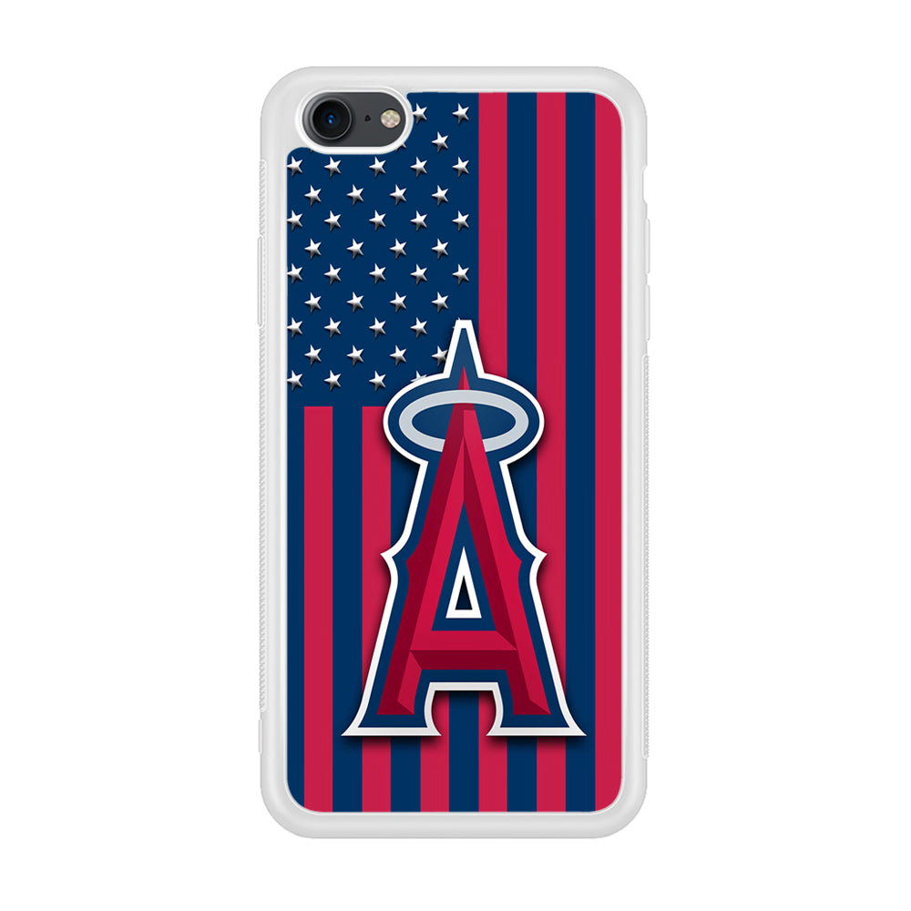 Baseball Los Angeles Angels MLB 001 iPhone 7 Case-Phone Case-Rubber White (2D Case)-Altracase