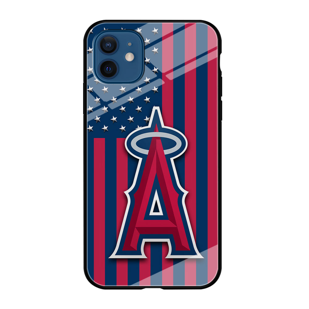 Baseball Los Angeles Angels MLB 001 iPhone 12 Case-Phone Case-Tempered Glass Case-Altracase