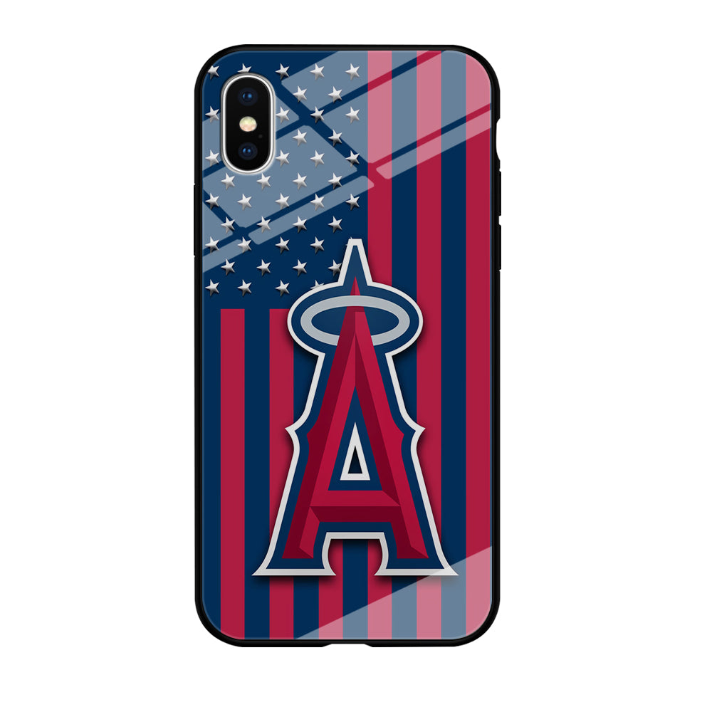 Baseball Los Angeles Angels MLB 001 iPhone Xs Case-Phone Case-Tempered Glass Case-Altracase