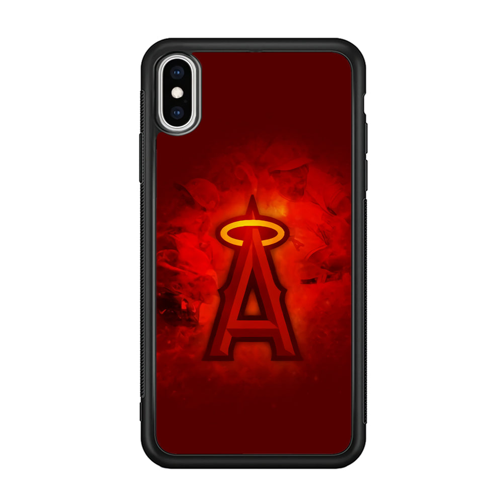Baseball Los Angeles Angels MLB 002 iPhone Xs Max Case-Phone Case-Rubber Black (2D Case)-Altracase