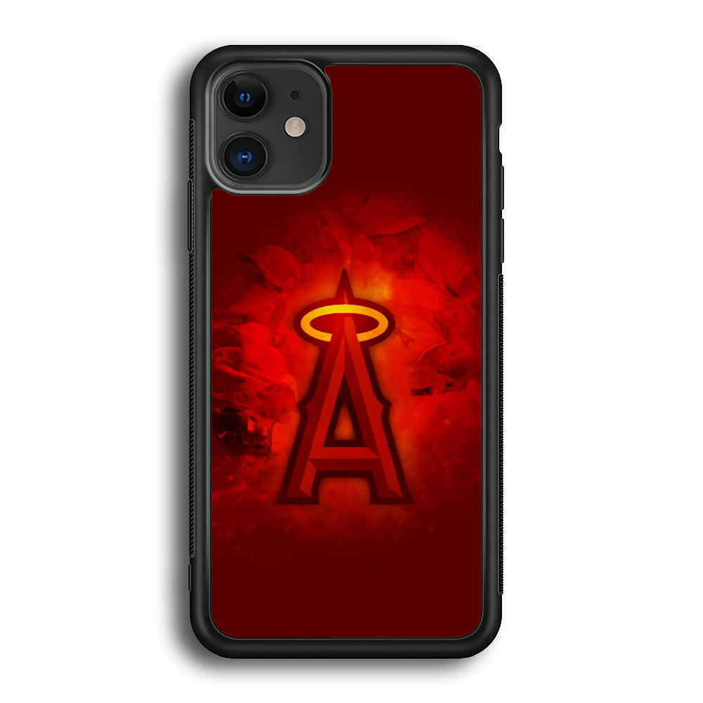 Baseball Los Angeles Angels MLB 002 iPhone 12 Case-Phone Case-Rubber Black (2D Case)-Altracase