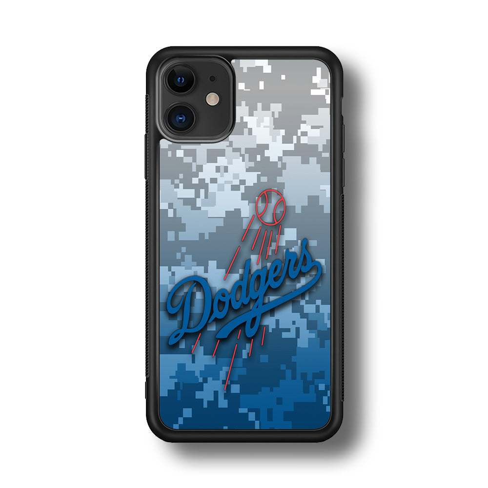 Baseball Los Angeles Dodgers MLB 001 iPhone 11 Case-Phone Case-Rubber Black (2D Case)-Altracase