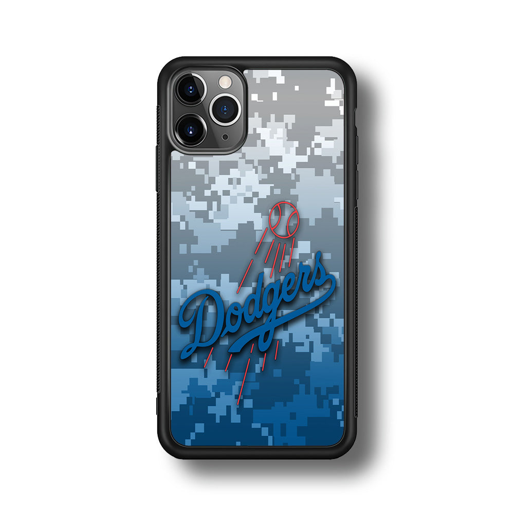 Baseball Los Angeles Dodgers MLB 001 iPhone 11 Pro Max Case-Phone Case-Rubber Black (2D Case)-Altracase
