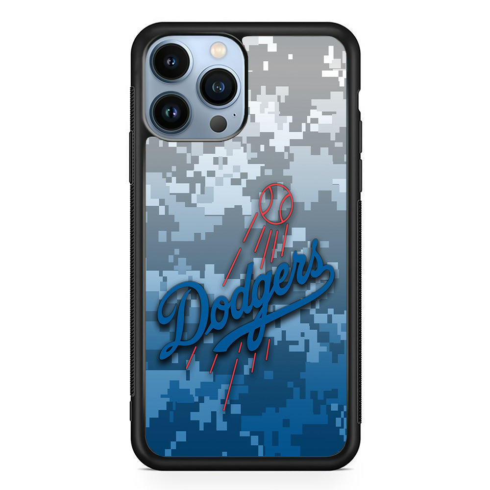 Baseball Los Angeles Dodgers MLB 001 iPhone 15 Pro Case-Phone Case-Rubber Black (2D Case)-Altracase