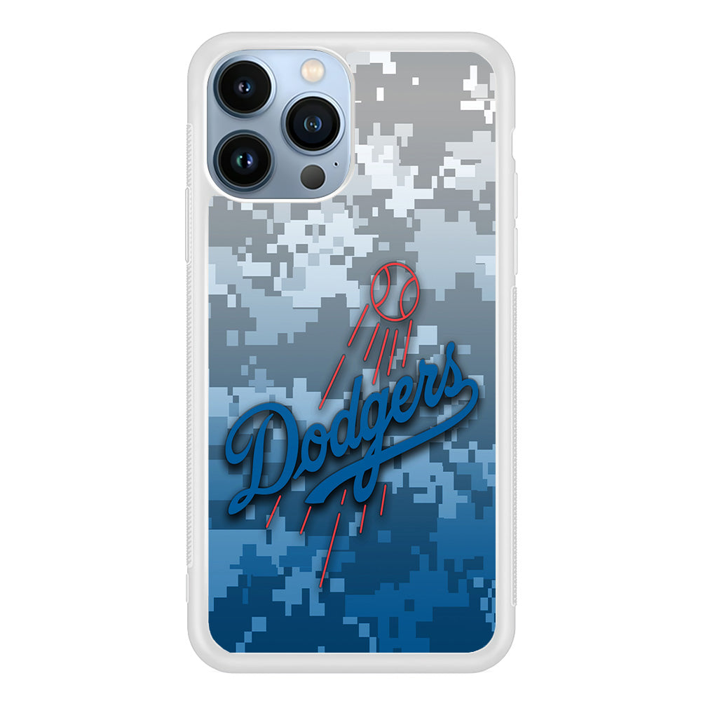 Baseball Los Angeles Dodgers MLB 001 iPhone 15 Pro Case-Phone Case-Rubber White (2D Case)-Altracase