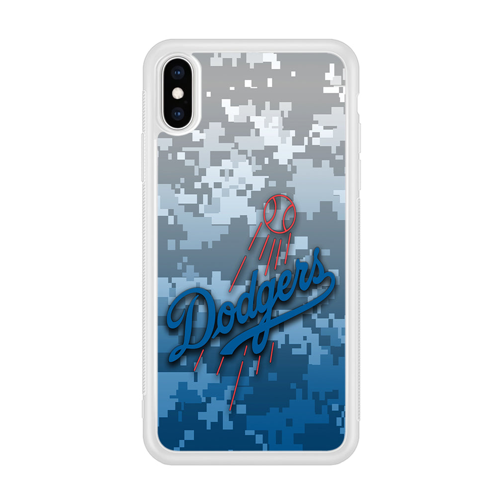 Baseball Los Angeles Dodgers MLB 001 iPhone X Case-Phone Case-Rubber White (2D Case)-Altracase