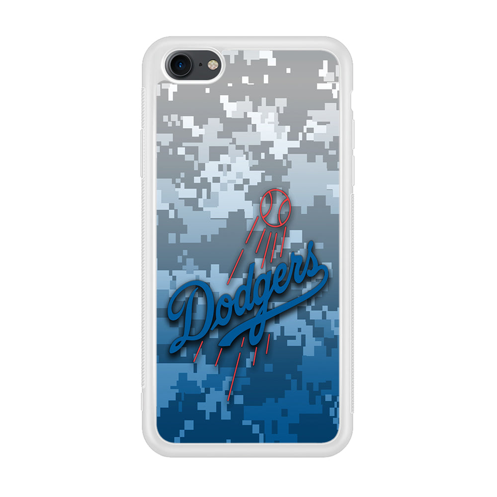 Baseball Los Angeles Dodgers MLB 001 iPhone 7 Case-Phone Case-Rubber White (2D Case)-Altracase