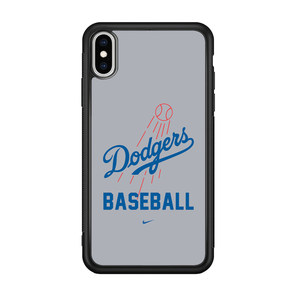 Baseball Los Angeles Dodgers MLB 002 iPhone Xs Max Case-Phone Case-Rubber Black (2D Case)-Altracase