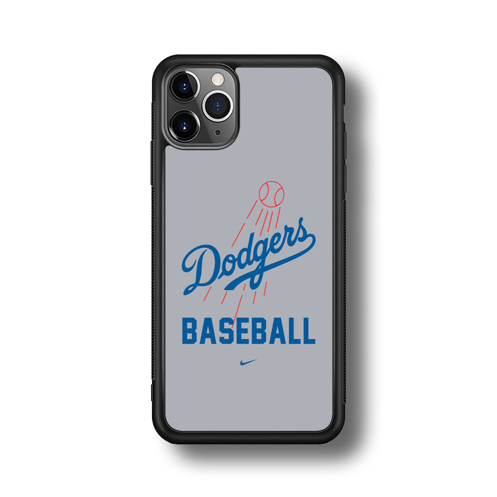 Baseball Los Angeles Dodgers MLB 002 2D Black iPhone 11 Pro Case-Phone Case-Rubber Black (2D Case)-Altracase