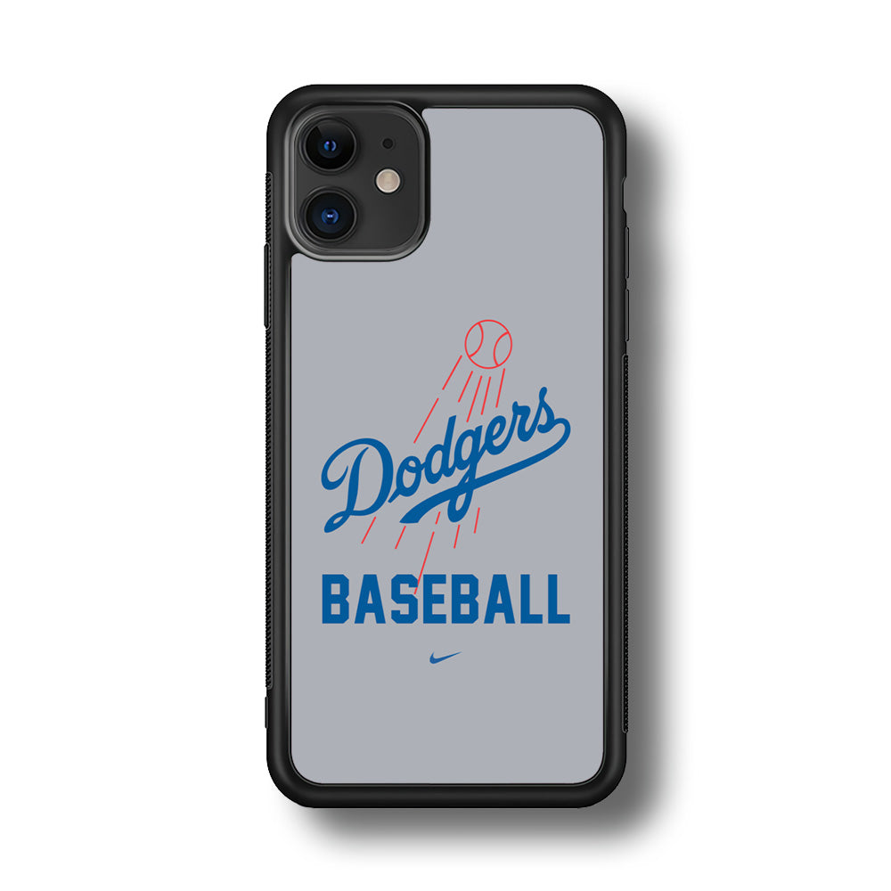 Baseball Los Angeles Dodgers MLB 002 iPhone 11 Case-Phone Case-Rubber Black (2D Case)-Altracase