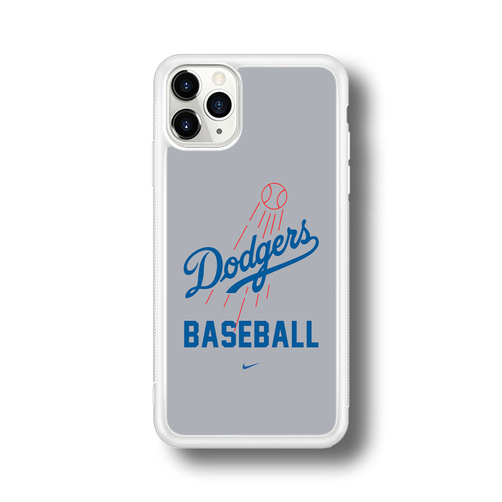 Baseball Los Angeles Dodgers MLB 002 2D Black iPhone 11 Pro Case-Phone Case-Rubber White (2D Case)-Altracase