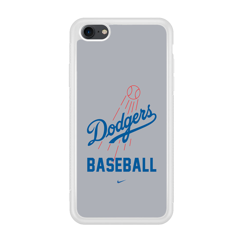 Baseball Los Angeles Dodgers MLB 002 iPhone 7 Case-Phone Case-Rubber White (2D Case)-Altracase