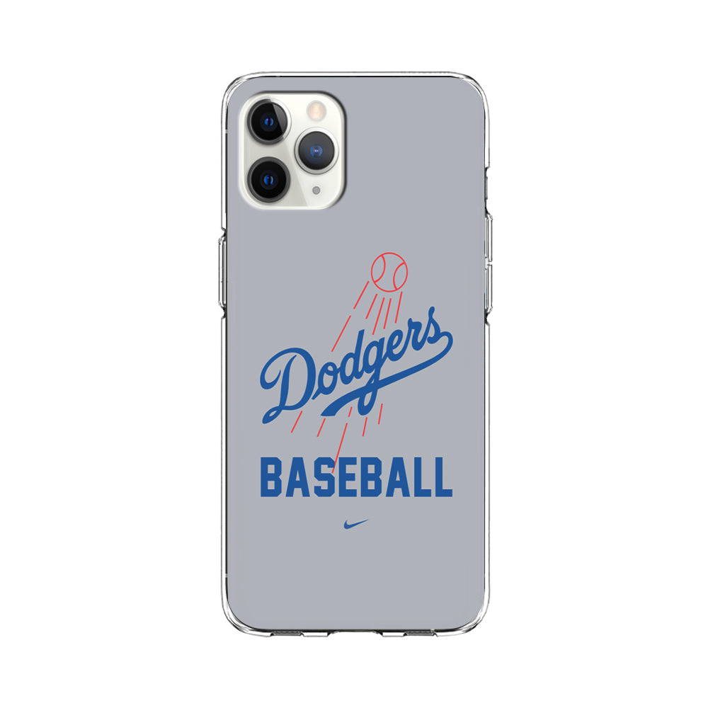 Baseball Los Angeles Dodgers MLB 002 2D Black iPhone 11 Pro Case-Phone Case-Clear Soft Case-Altracase