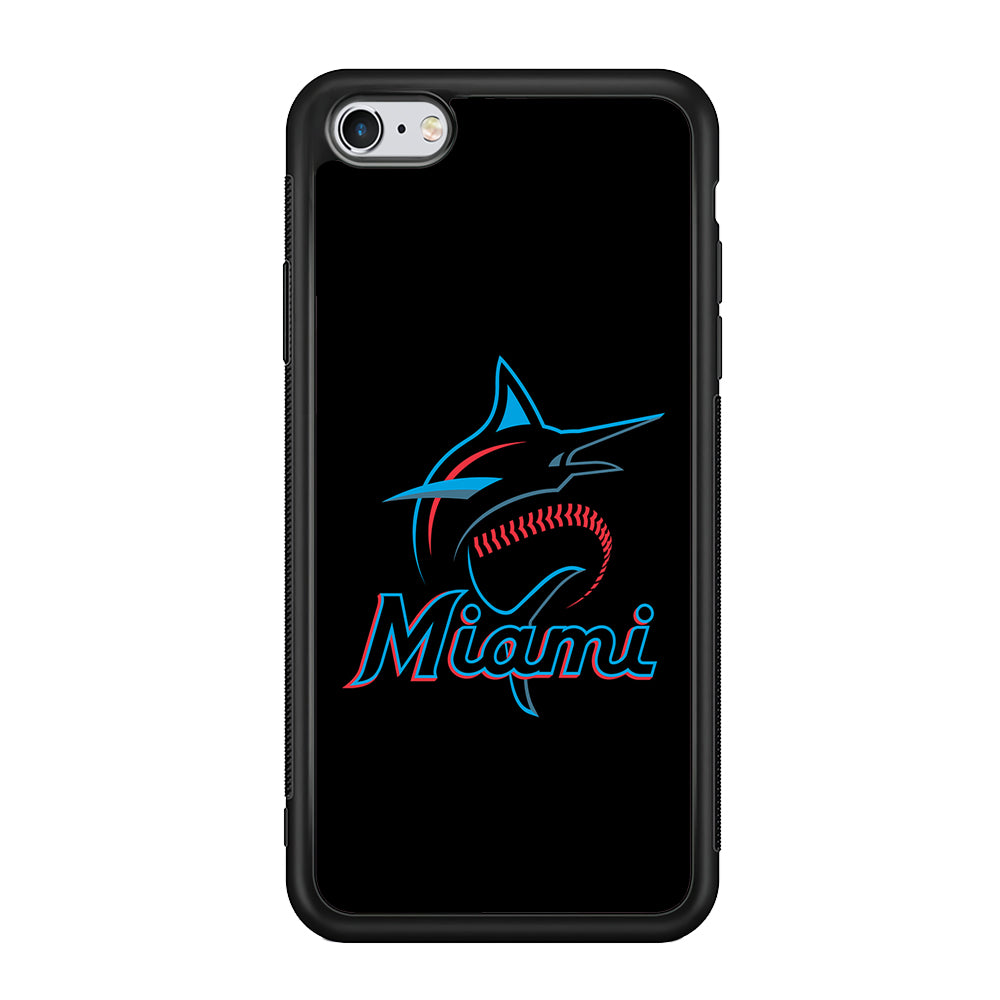 Baseball Miami Marlins MLB 001 iPhone 6 Plus | 6s Plus Case-Phone Case-Rubber Black (2D Case)-Altracase