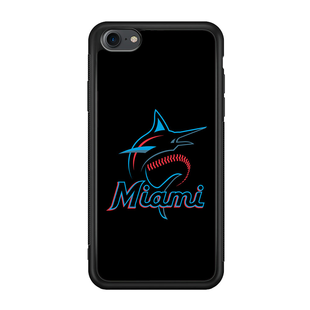 Baseball Miami Marlins MLB 001 iPhone 7 Case-Phone Case-Rubber Black (2D Case)-Altracase