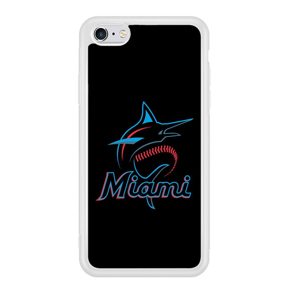 Baseball Miami Marlins MLB 001 iPhone 6 Plus | 6s Plus Case-Phone Case-Rubber White (2D Case)-Altracase
