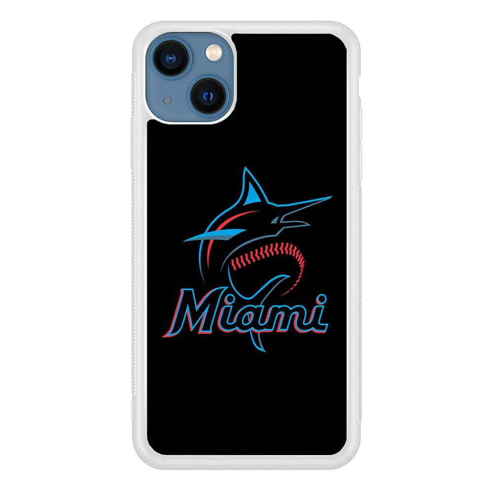 Baseball Miami Marlins MLB 001 iPhone 13 Case-Phone Case-Rubber White (2D Case)-Altracase