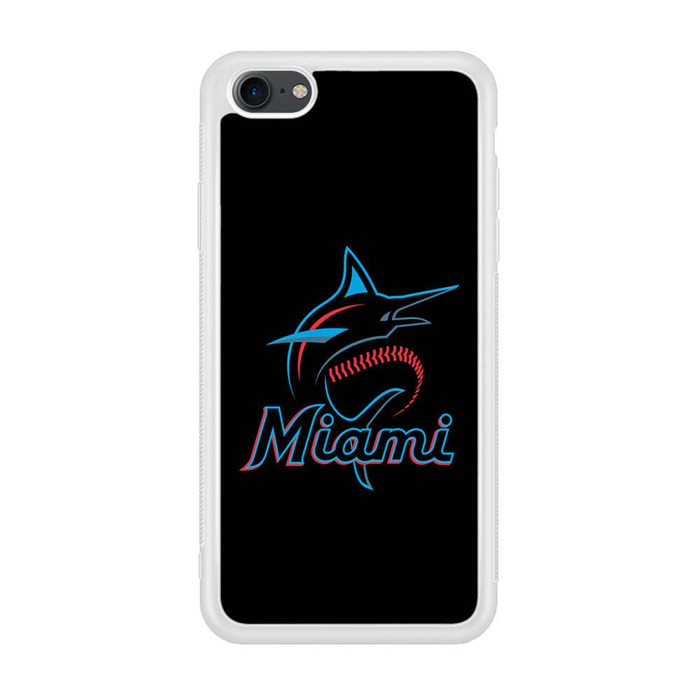 Baseball Miami Marlins MLB 001 iPhone 7 Case-Phone Case-Rubber White (2D Case)-Altracase