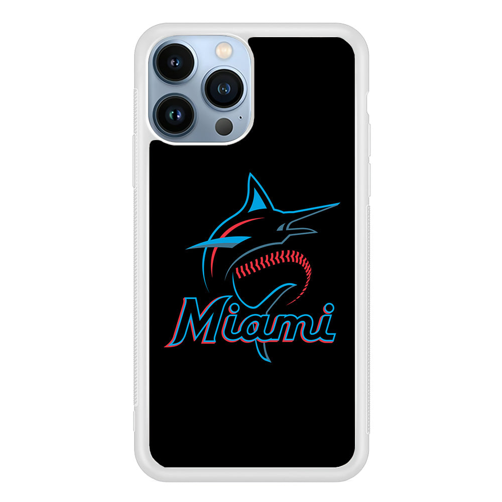 Baseball Miami Marlins MLB 001 iPhone 15 Pro Case-Phone Case-Rubber White (2D Case)-Altracase