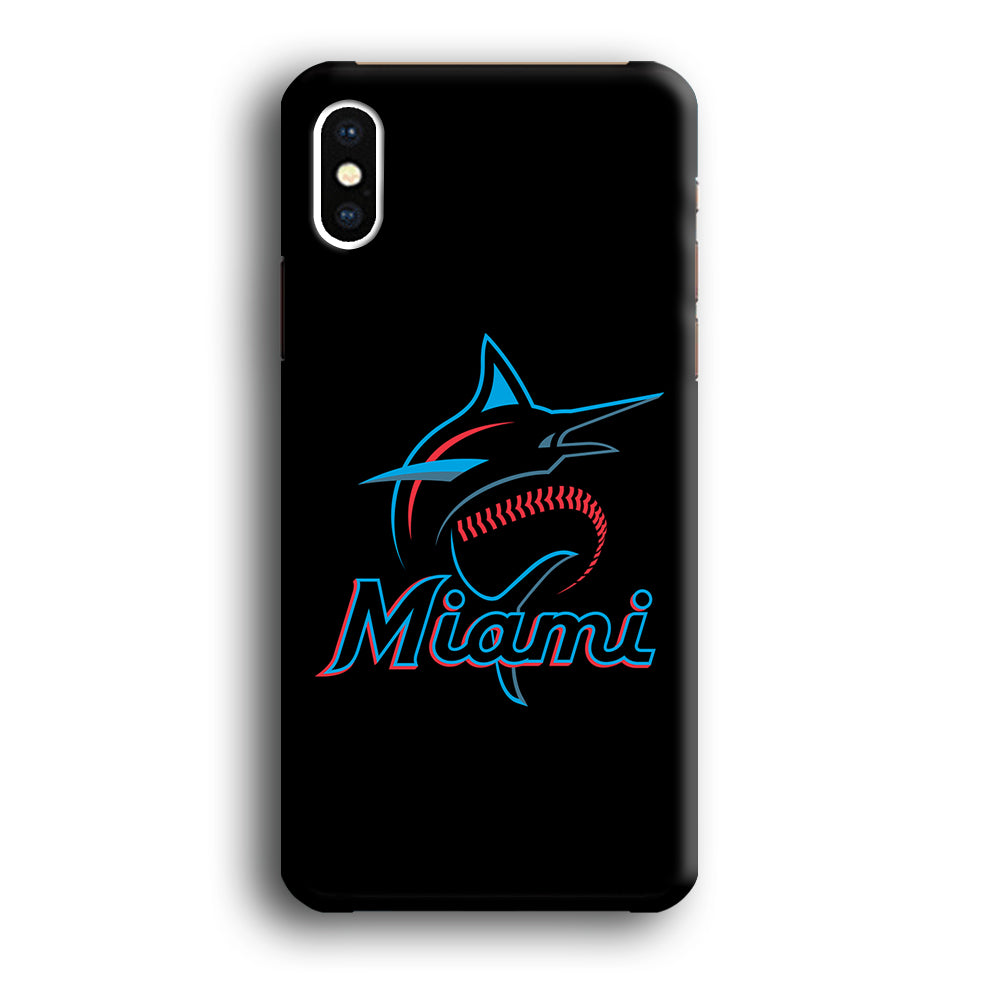 Baseball Miami Marlins MLB 001 iPhone Xs Max Case-Phone Case-3D Case-Altracase
