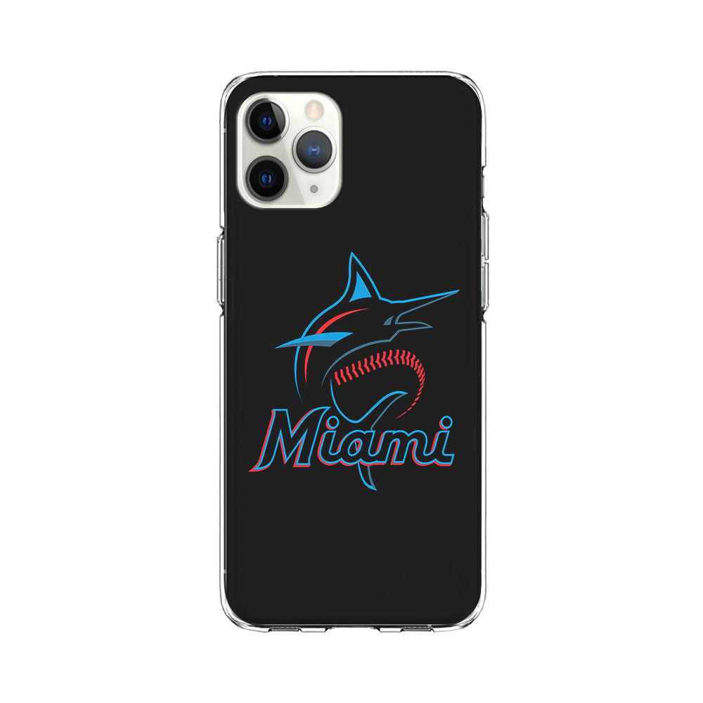 Baseball Miami Marlins MLB 001 iPhone 11 Pro Case-Phone Case-Clear Soft Case-Altracase
