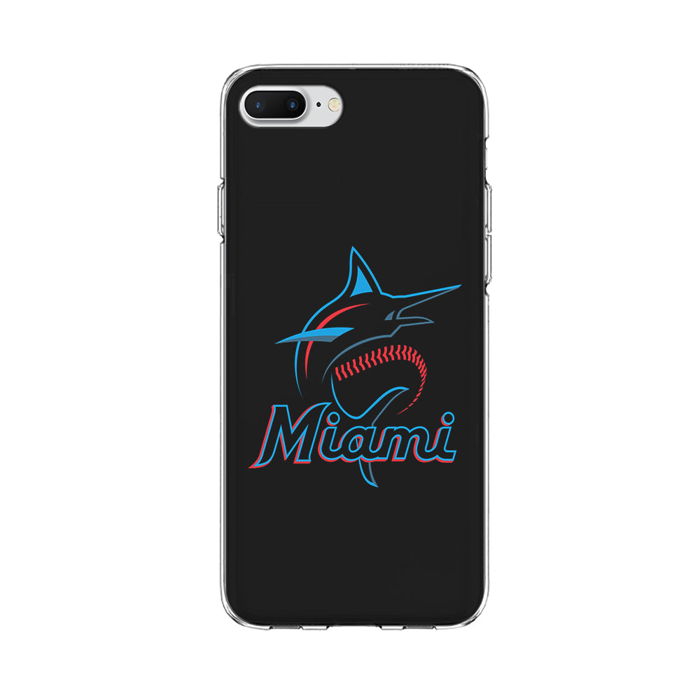 Baseball Miami Marlins MLB 001 iPhone 8 Plus Case-Phone Case-Clear Soft Case-Altracase