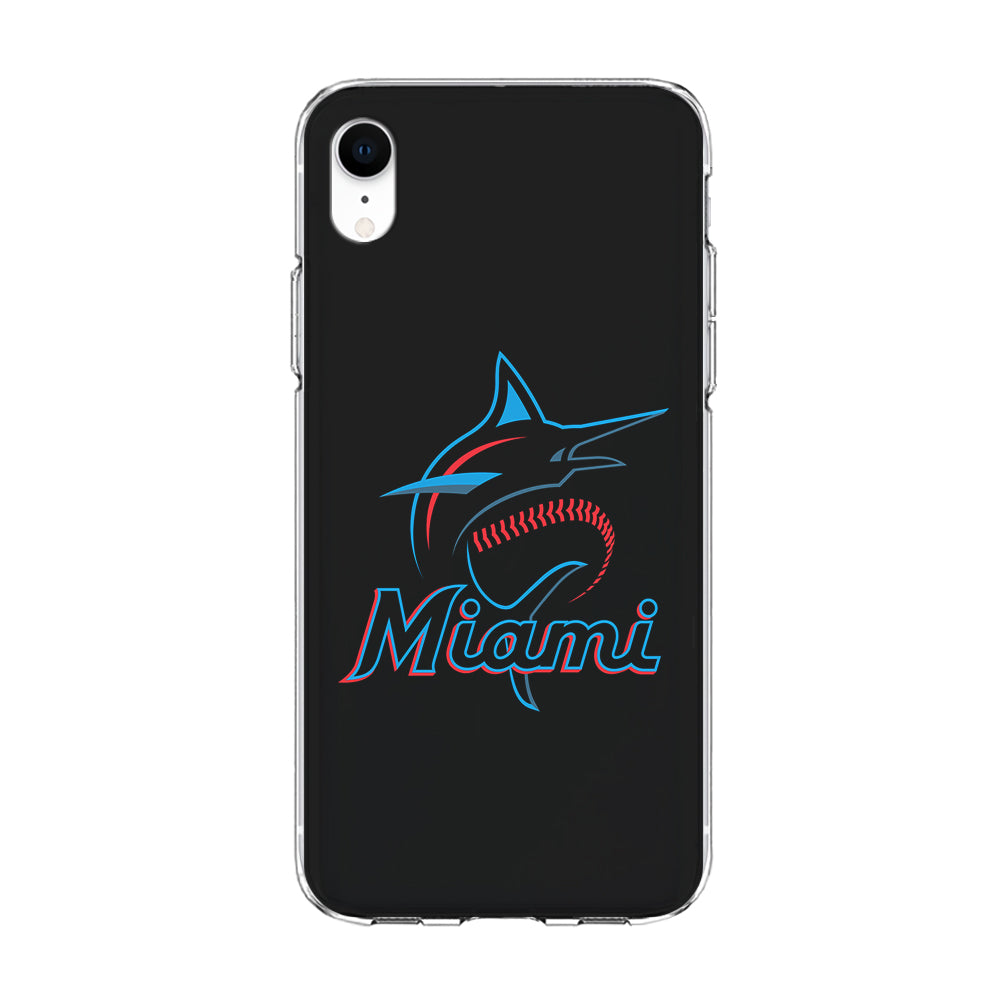 Baseball Miami Marlins MLB 001 iPhone XR Case-Phone Case-Clear Soft Case-Altracase