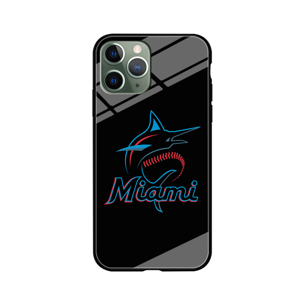 Baseball Miami Marlins MLB 001 iPhone 11 Pro Case-Phone Case-Tempered Glass Case-Altracase