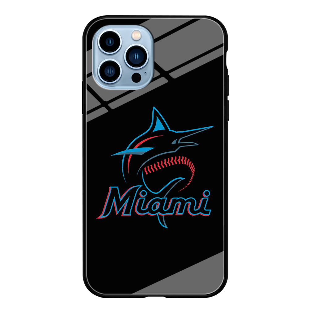 Baseball Miami Marlins MLB 001 iPhone 13 Pro Case-Phone Case-Tempered Glass Case-Altracase