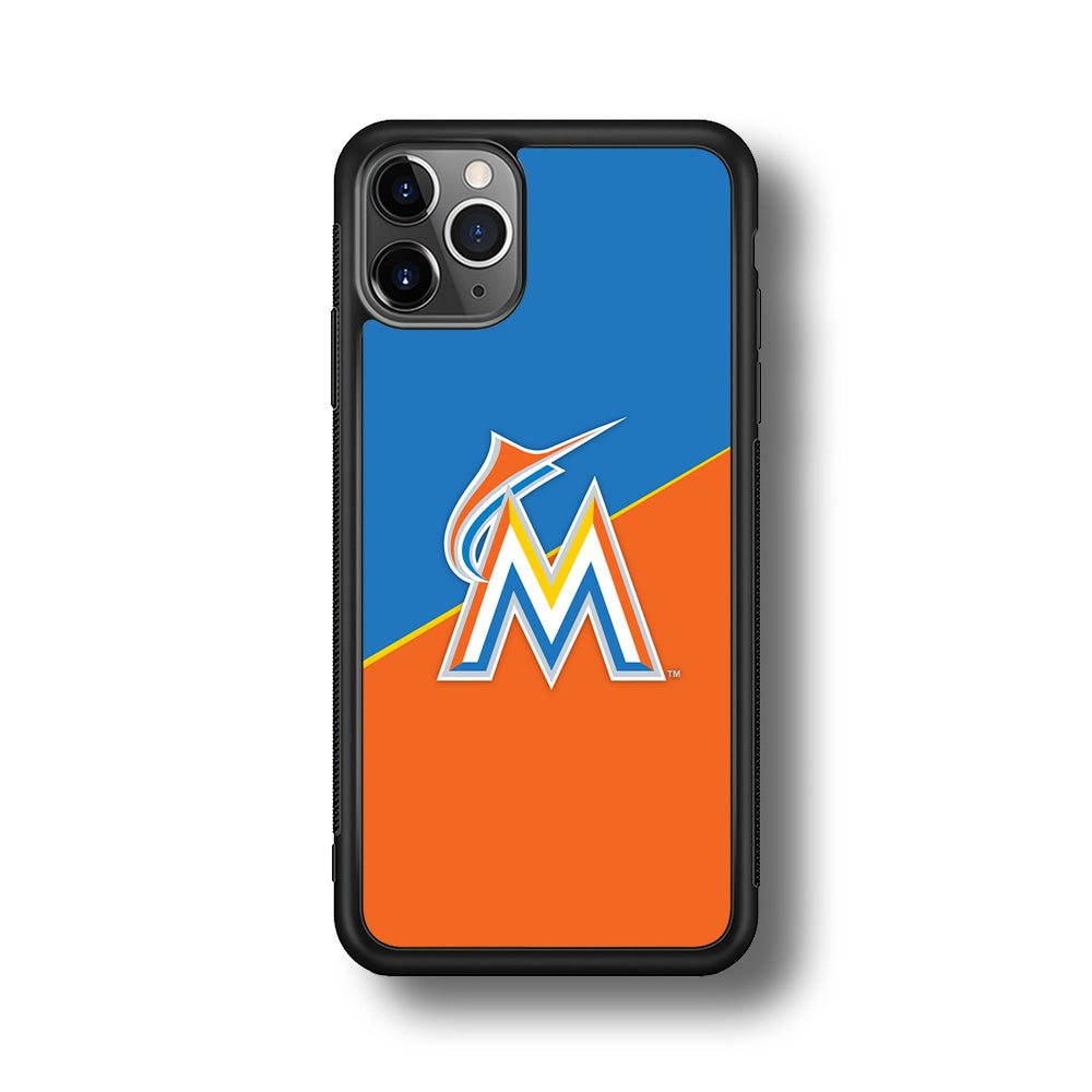 Baseball Miami Marlins MLB 002 iPhone 11 Pro Case-Phone Case-Rubber Black (2D Case)-Altracase