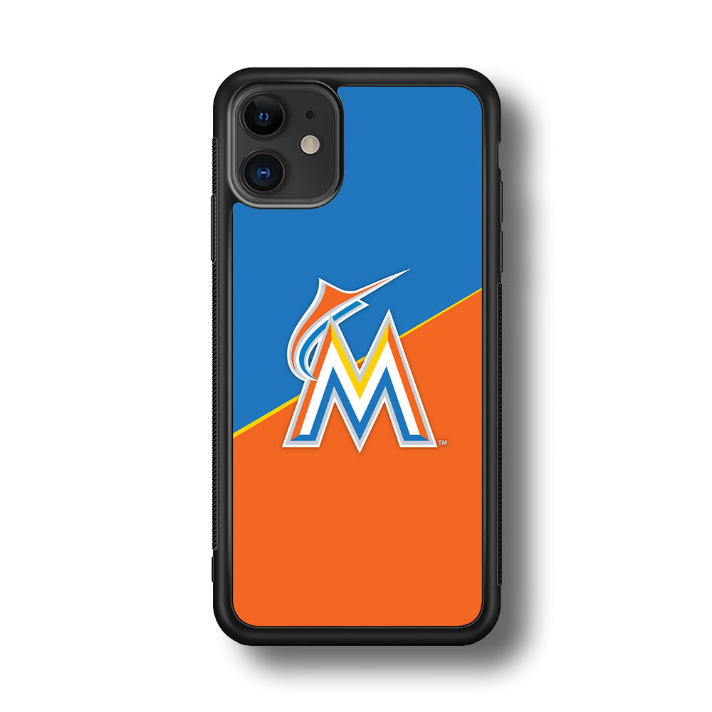 Baseball Miami Marlins MLB 002 iPhone 11 Case-Phone Case-Rubber Black (2D Case)-Altracase