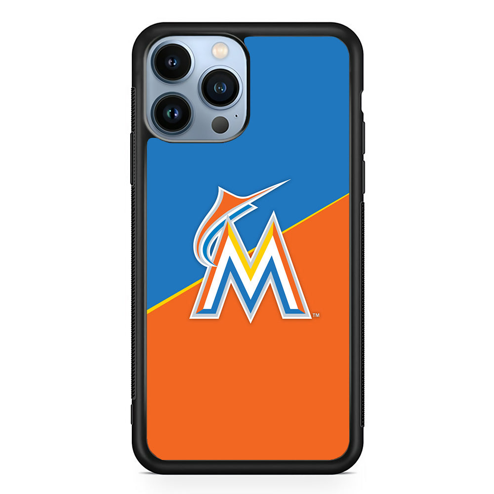 Baseball Miami Marlins MLB 002 iPhone 15 Pro Case-Phone Case-Rubber Black (2D Case)-Altracase