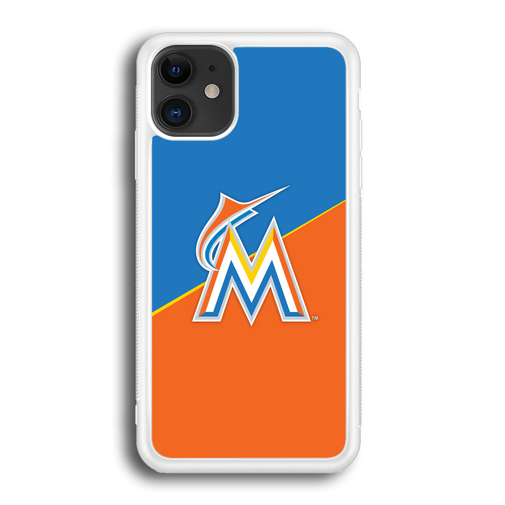 Baseball Miami Marlins MLB 002 iPhone 12 Case-Phone Case-Rubber White (2D Case)-Altracase