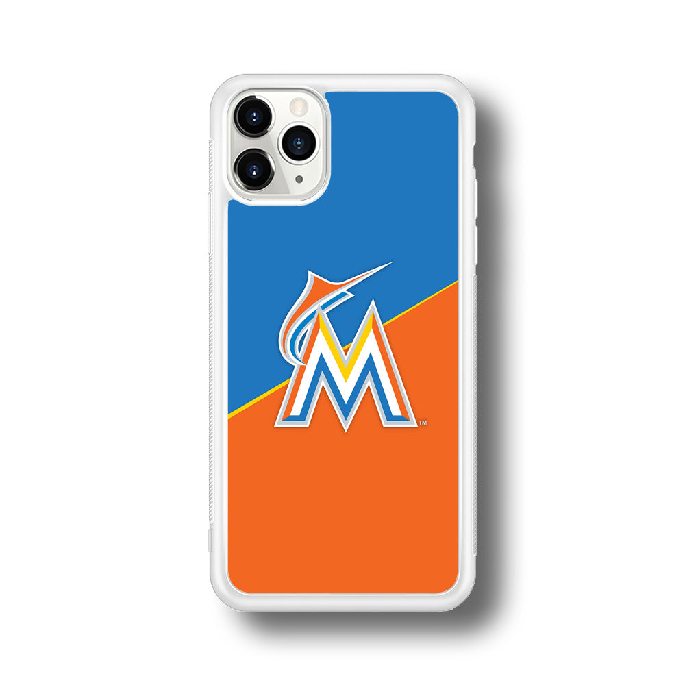 Baseball Miami Marlins MLB 002 iPhone 11 Pro Case-Phone Case-Rubber White (2D Case)-Altracase