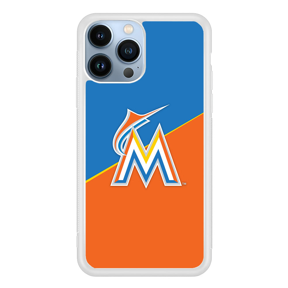 Baseball Miami Marlins MLB 002 iPhone 15 Pro Case-Phone Case-Rubber White (2D Case)-Altracase