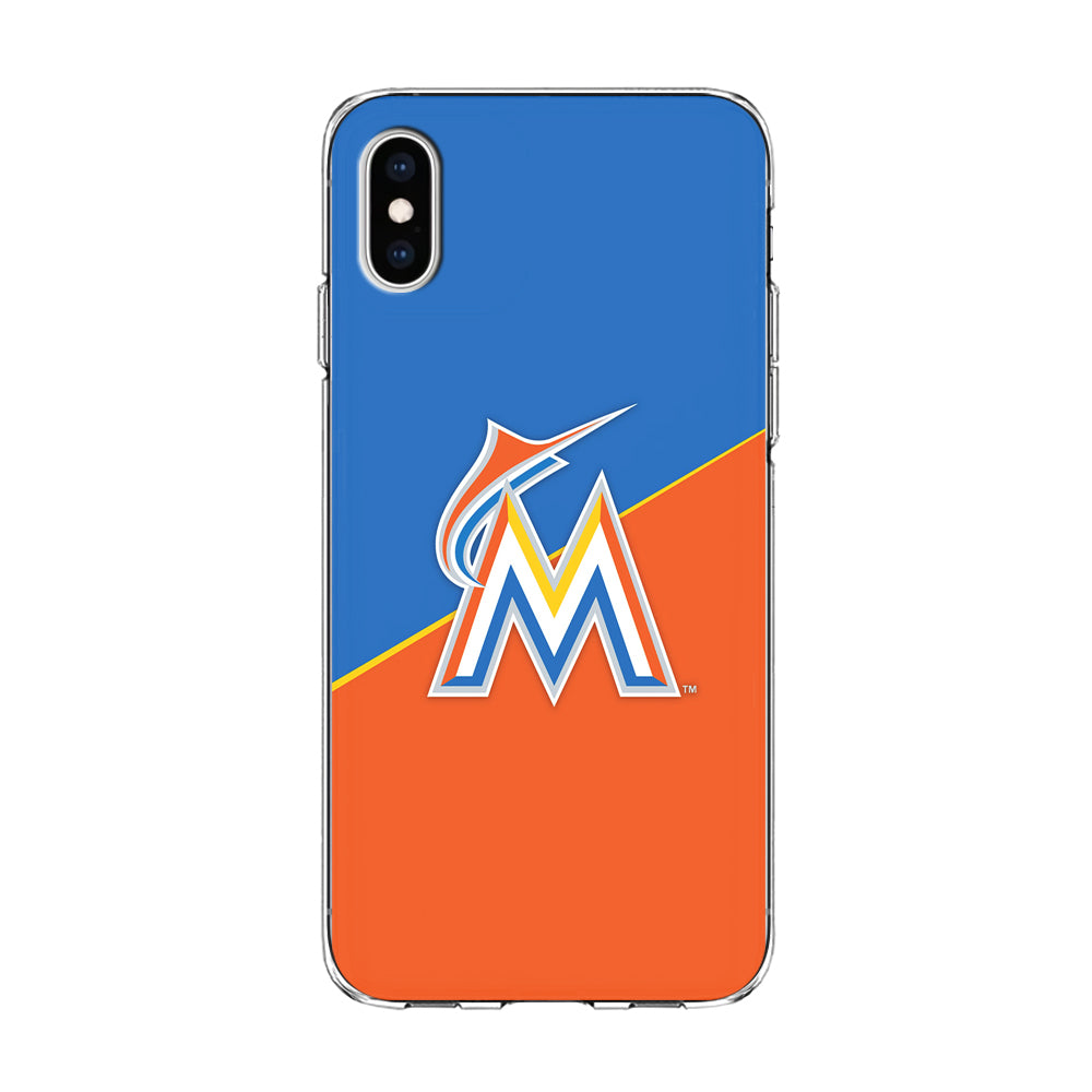 Baseball Miami Marlins MLB 002 iPhone Xs Max Case-Phone Case-Clear Soft Case-Altracase