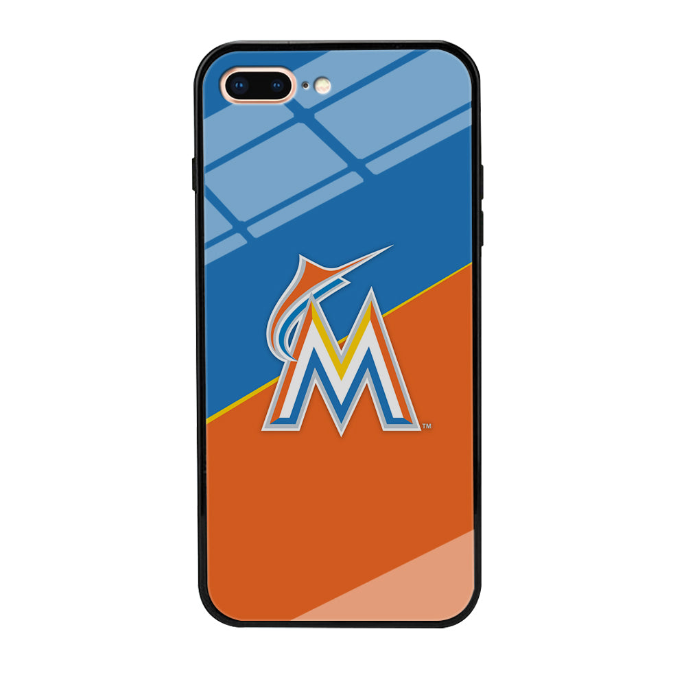 Baseball Miami Marlins MLB 002 iPhone 8 Plus Case-Phone Case-Tempered Glass Case-Altracase
