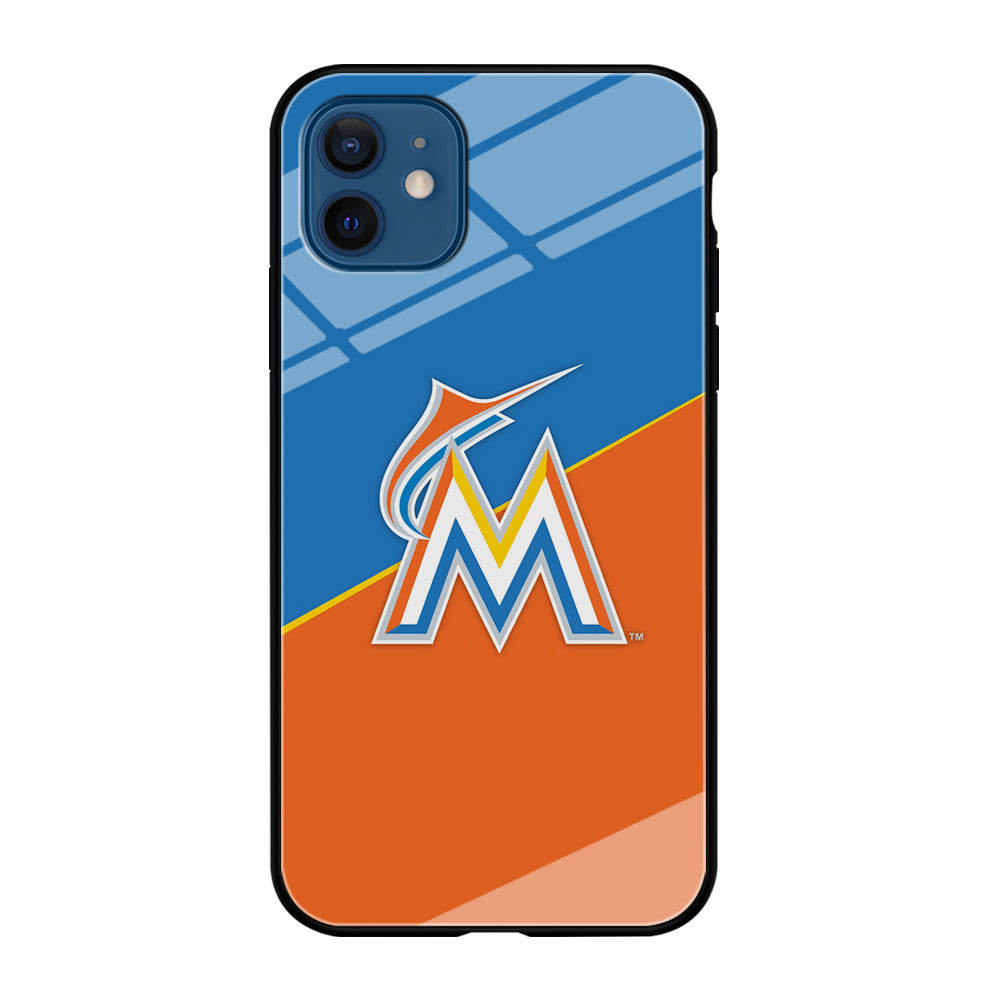 Baseball Miami Marlins MLB 002 iPhone 12 Case-Phone Case-Tempered Glass Case-Altracase