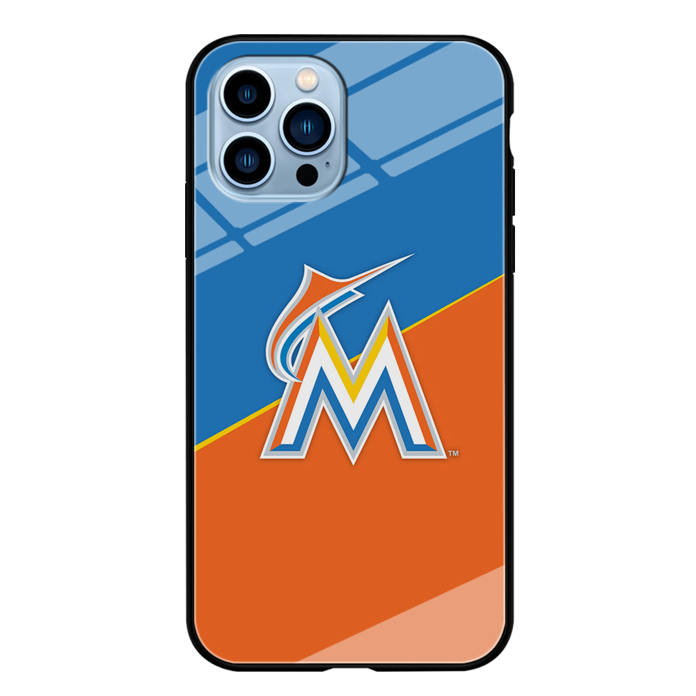 Baseball Miami Marlins MLB 002 iPhone 15 Pro Case-Phone Case-Tempered Glass Case-Altracase