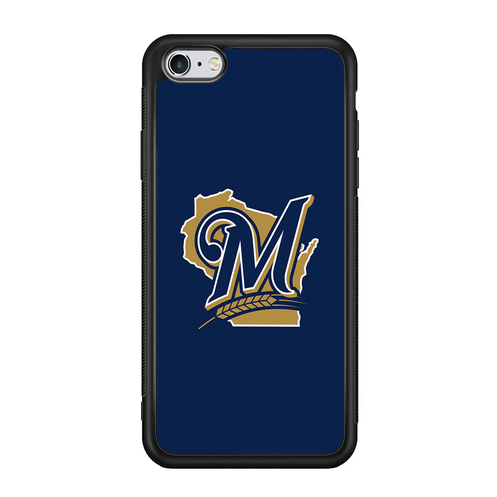 Baseball Milwaukee Brewers MLB 001 iPhone 6 Plus | 6s Plus Case-Phone Case-Rubber Black (2D Case)-Altracase