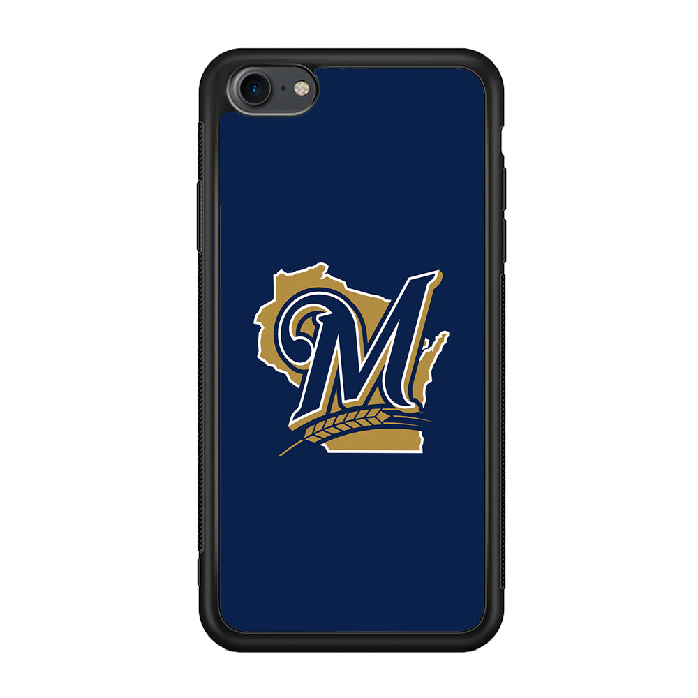 Baseball Milwaukee Brewers MLB 001 iPhone 7 Case-Phone Case-Rubber Black (2D Case)-Altracase