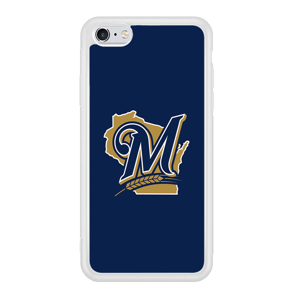 Baseball Milwaukee Brewers MLB 001 iPhone 6 Plus | 6s Plus Case-Phone Case-Rubber White (2D Case)-Altracase