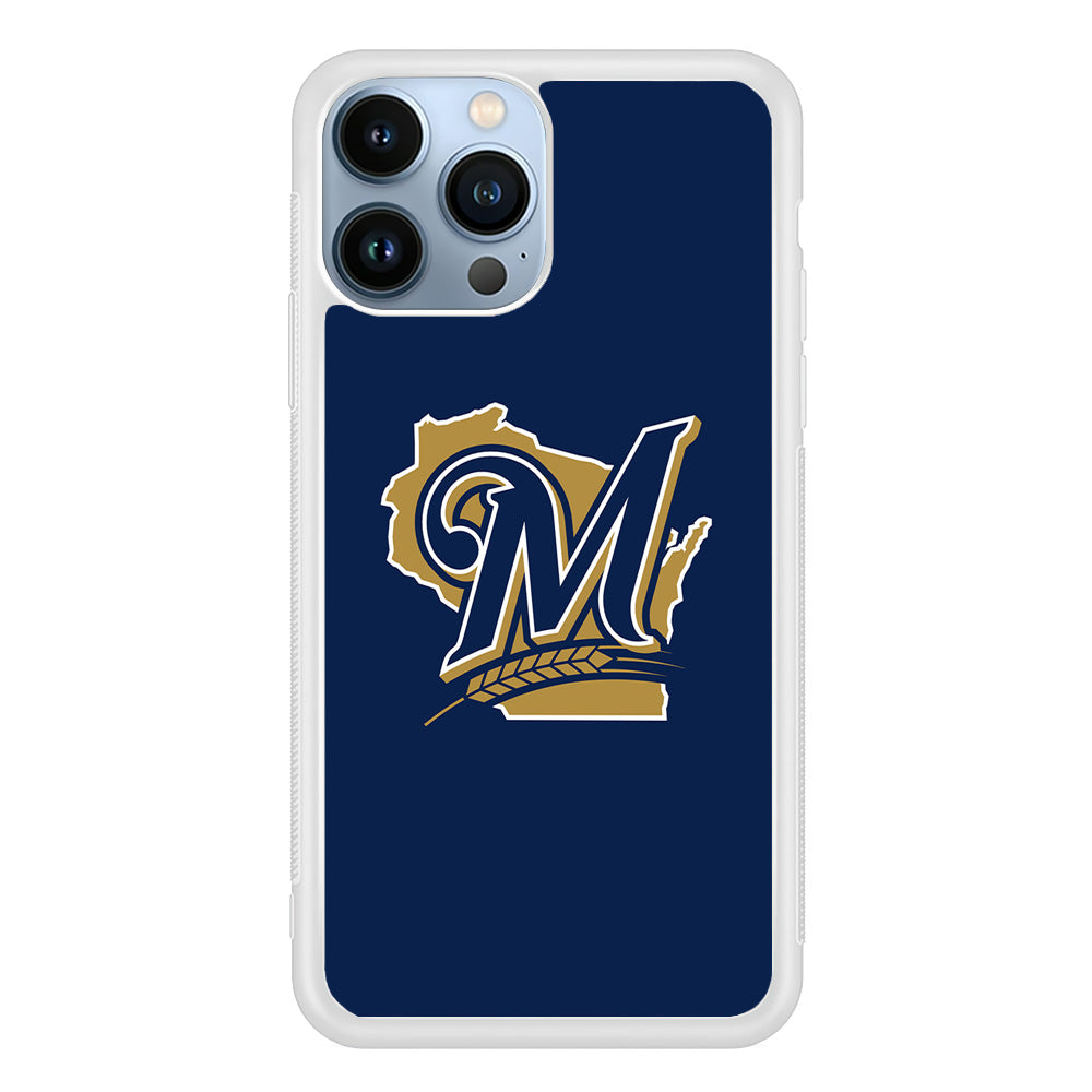 Baseball Milwaukee Brewers MLB 001 iPhone 15 Pro Case-Phone Case-Rubber White (2D Case)-Altracase